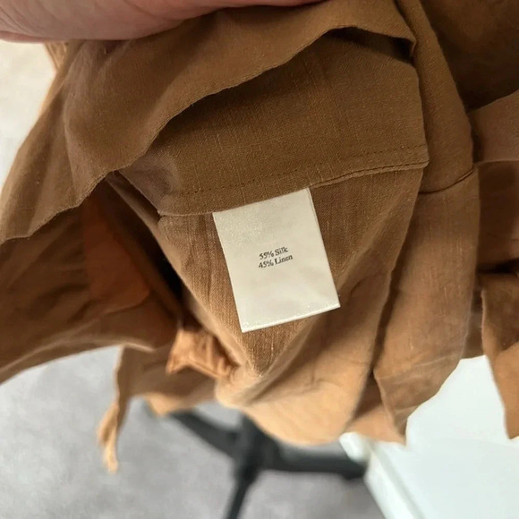 PURE Collection Linen Silk Dress Button Design EUC - Picture 4 of 7